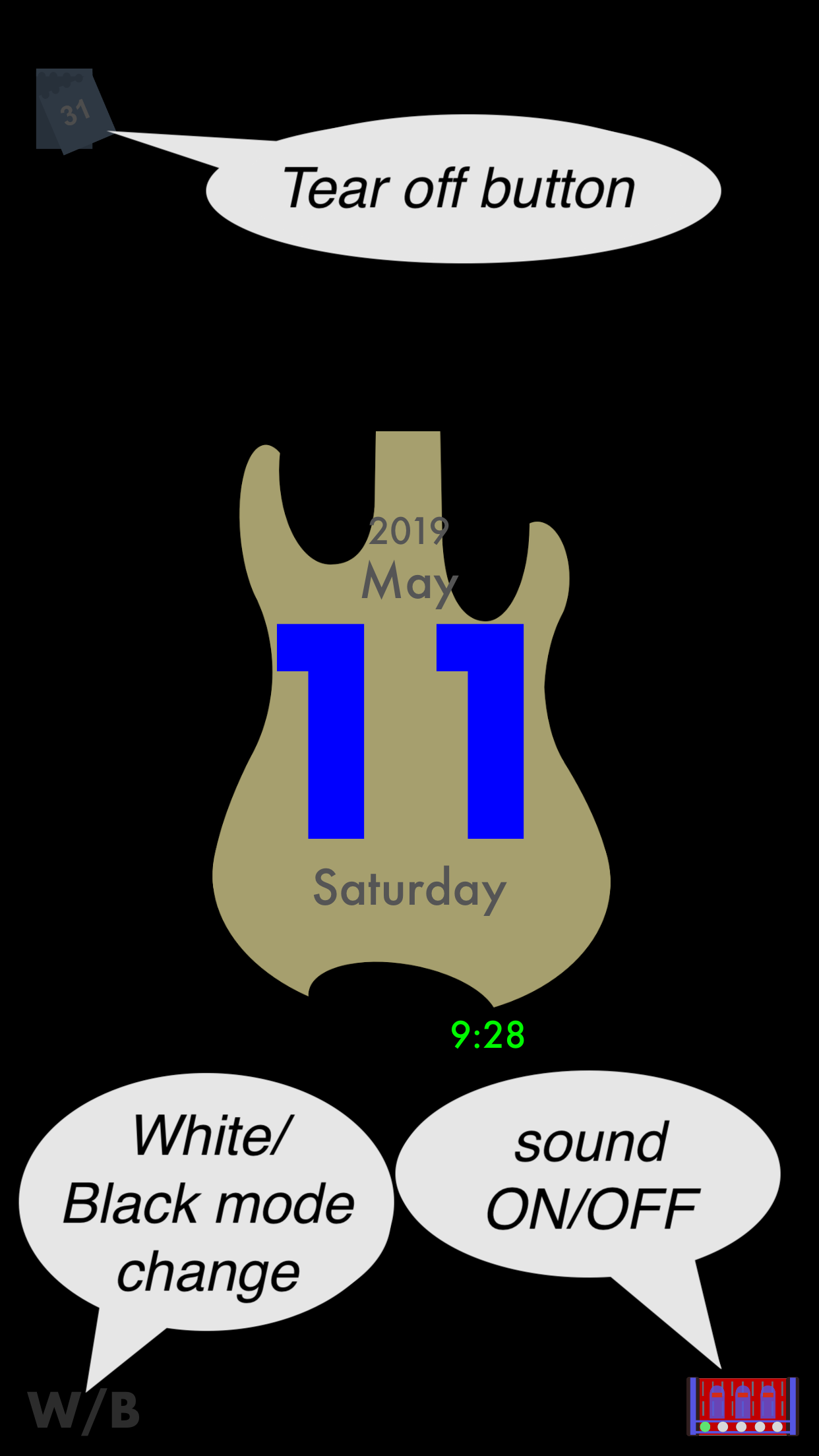 Guitar Silhouette Calendar Details P Chan Apps Guitar Silhouette Calendar Details P Chan Apps